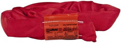 Lift-All - 7' Long x 2" Wide, Polyester Web Sling - 10,600 Lb Choker Capacity, 1-3/8" Diam Chain, Red - All Tool & Supply