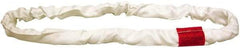 Lift-All - 9' Long x 2-1/8" Wide, Polyester Web Sling - 13,400 Lb Choker Capacity, 1-3/8" Diam Chain, White - All Tool & Supply