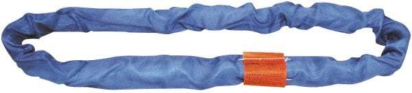 Lift-All - 7' Long x 2-5/8" Wide, Polyester Web Sling - 17,000 Lb Choker Capacity, 1-3/4" Diam Chain, Blue - All Tool & Supply