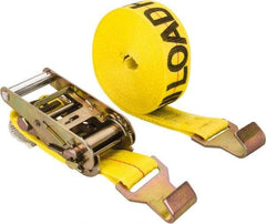 Lift-All - 27' Long x 2" Wide, 1,600 Lb Basket Capacity, 1,600 Lb Vertical Capacity, Polyester Web Sling - Yellow - All Tool & Supply