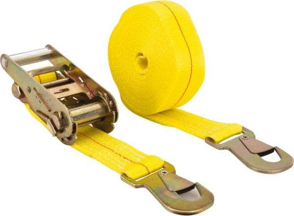 Lift-All - 27' Long x 2" Wide, 1,600 Lb Basket Capacity, 1,600 Lb Vertical Capacity, Polyester Web Sling - Yellow - All Tool & Supply