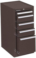 Kennedy - 5 Drawer Red Side Cabinet - 13-5/8" Wide x 29" High x 18" Deep, Use with 27" Wide Roller Cabinet - All Tool & Supply