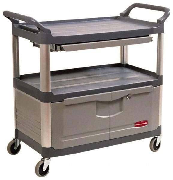 Rubbermaid - 300 Lb Capacity, 20" Wide x 40-5/8" Long x 37-13/16" High Instrument Cart - 2 Shelf, Plastic - All Tool & Supply