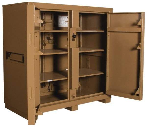 Knaack - 60" Wide x 30" Deep x 60" High Job Site Tool Storage Cabinet - 2 Door, Steel, Tan - All Tool & Supply