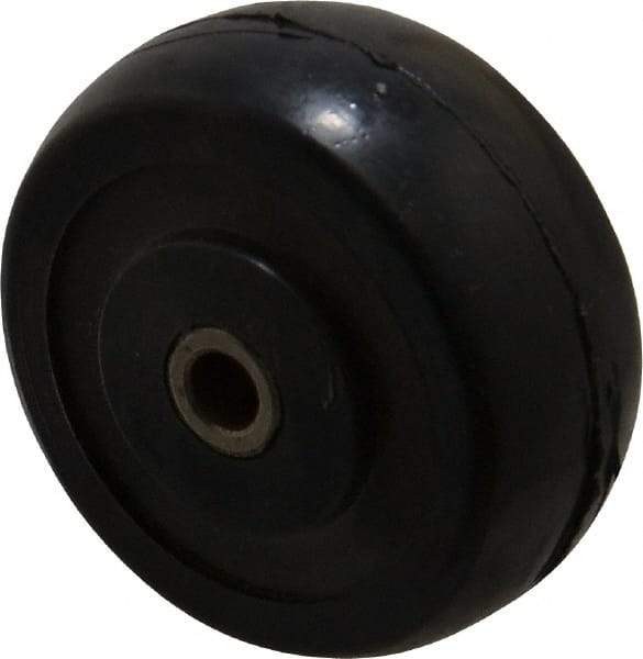 Value Collection - 2 Inch Diameter x 13/16 Inch Wide, Solid Rubber Caster Wheel - 90 Lb. Capacity, 1-5/16 Inch Hub Length, 1/4 Inch Axle Diameter, Plain Bearing - All Tool & Supply