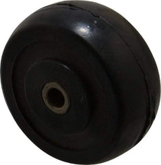 Value Collection - 2 Inch Diameter x 13/16 Inch Wide, Solid Rubber Caster Wheel - 90 Lb. Capacity, 1-5/16 Inch Hub Length, 1/4 Inch Axle Diameter, Plain Bearing - All Tool & Supply