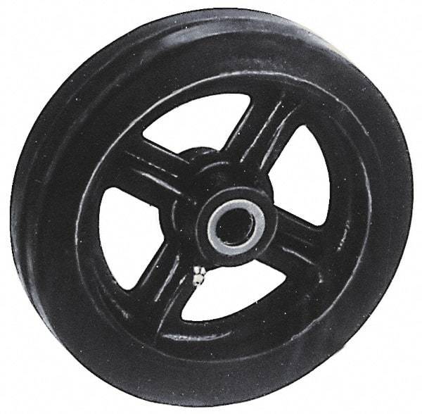 Fairbanks - 12 Inch Diameter x 2-1/2 Inch Wide, Rubber Caster Wheel - 900 Lb. Capacity, 2-3/4 Inch Hub Length, 1 Inch Axle Diameter, Roller Bearing - All Tool & Supply