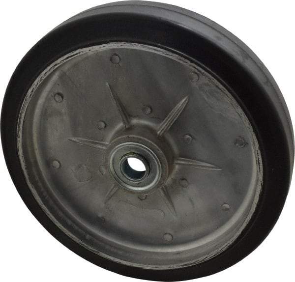 Value Collection - 8 Inch Diameter x 1-5/8 Inch Wide, Rubber Caster Wheel - 450 Lb. Capacity, 2 Inch Hub Length, 5/8 Inch Axle Diameter, Ball Bearing - All Tool & Supply