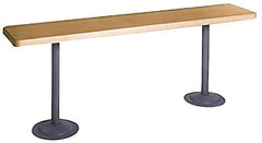 Made in USA - 4' Long x 9-1/2" Wide x 1-1/4" Thick, Maple Wood Bench Seat - Order Pedestals Separately - All Tool & Supply