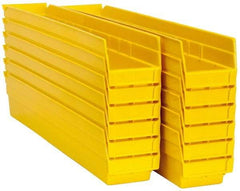 Akro-Mils - 23-5/8" Deep, Yellow Hopper Shelf Bin - 4" High x 4-1/8" Wide x 23-5/8" Long - All Tool & Supply