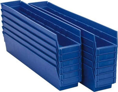 Akro-Mils - 23-5/8" Deep, Blue Hopper Shelf Bin - 4" High x 4-1/8" Wide x 23-5/8" Long - All Tool & Supply