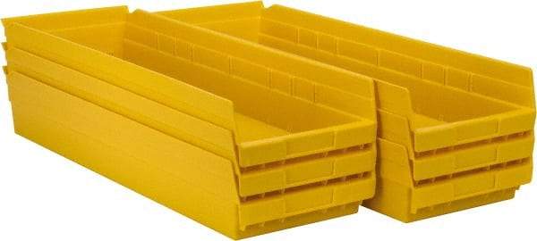 Akro-Mils - 23-5/8" Deep, Yellow Hopper Shelf Bin - 4" High x 8-3/8" Wide x 23-5/8" Long - All Tool & Supply