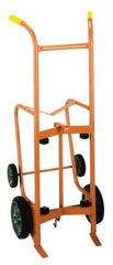 Wesco Industrial Products - 1,000 Lb Load Capacity, 55 Gal Drum Hand Truck - 24" Wide x 56" High, 4 Wheels - All Tool & Supply