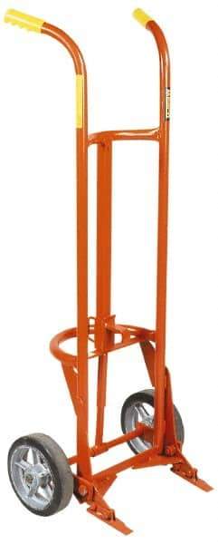 Wesco Industrial Products - 1,000 Lb Load Capacity, 55 Gal Drum Hand Truck - 24" Wide x 58" High, 4 Wheels - All Tool & Supply