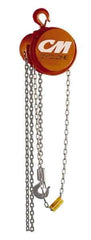 CM - 8,000 Lb Lifting Capacity, 8' Lift Height, Hand Hoist - Made from Chain, 104' Overhaul to Lift 1', 88 Lb Avg Pull to Lift Rated Load, 2 Chains - All Tool & Supply