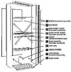 Edsal - 18" High, Open Shelving Shelf Divider - 24" Deep, Use with Edsal Industrial Shelving - All Tool & Supply