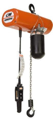 CM - 1/2 Ton Capacity, Electric Chain Hoist - 20' Max Lift, 15-9/16" Min Headroom, 1 Chain - All Tool & Supply