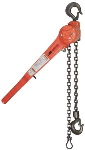 CM - 3,000 Lb Lifting Capacity, Lever Hoist - Made from Chain, 83 Lb Avg Pull to Lift Rated Load - All Tool & Supply