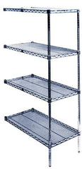 Value Collection - 4 Shelf Wire Shelving Unit - 60" Wide x 24" Deep x 63" High, - All Tool & Supply