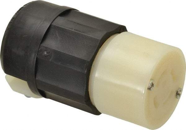 Leviton - 125/250 VAC, 20 Amp, L14-20R Configuration, Industrial Grade, Self Grounding Connector - 1 Phase, 3 Poles, 0.595 to 0.895 Inch Cord Diameter - All Tool & Supply