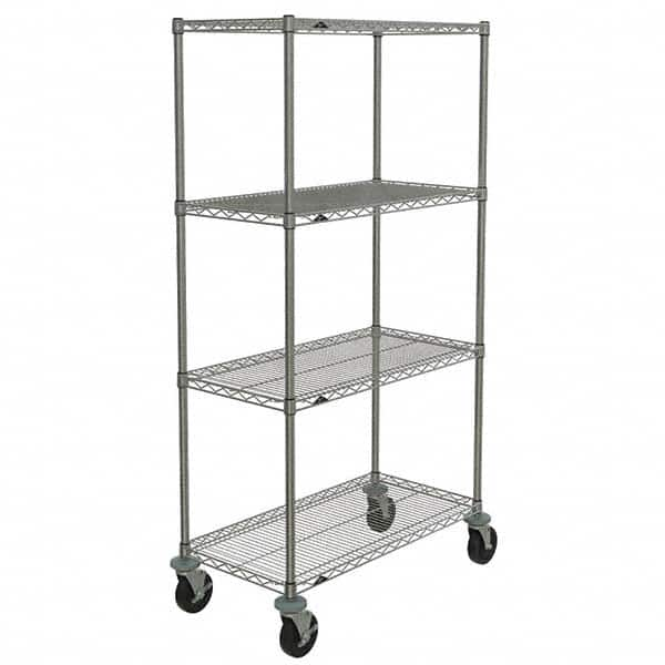 Metro - 600 Lb Capacity 4 Shelf Mobile Wire Shelving Unit - Add-On Unit - All Tool & Supply