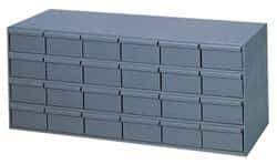 Durham - 24 Drawer, Small Parts Steel Storage Cabinet - 11-5/8" Deep x 33-3/4" Wide x 14-3/8" High - All Tool & Supply