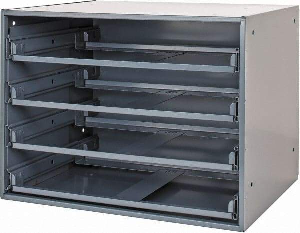 Durham - 4 Drawer, Small Parts Slide Rack Cabinet - 15-3/4" Deep x 20" Wide x 15" High - All Tool & Supply