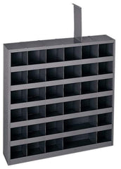 Durham - 36 Bin Bin Shelving Unit with Removable Dividers - 23-3/4 Inch Overall Width x 4-3/4 Inch Overall Depth x 23-3/4 Inch Overall Height, Gray Steel Bins - All Tool & Supply