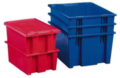 Akro-Mils - 1.2 Cu Ft, 65 Lb Load Capacity Red Polyethylene Tote Container - Stacking, Nesting, 19-1/2" Long x 15-1/2" Wide x 10" High - All Tool & Supply