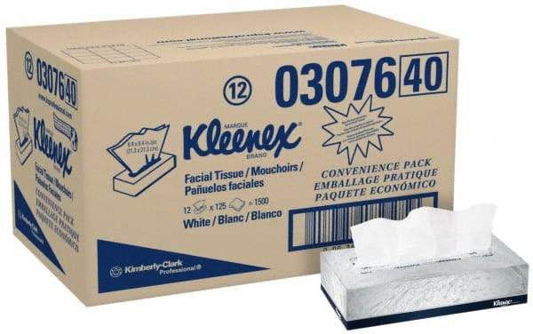 Kleenex - Flat Box of White Facial Tissues - 2 Ply - All Tool & Supply