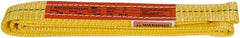 Made in USA - 3' Long x 1" Wide, 2,400 Lb Basket Capacity, 2,400 Lb Vertical Capacity, 1 Ply, Nylon Web Sling - 1,920 Lb Choker Capacity - All Tool & Supply