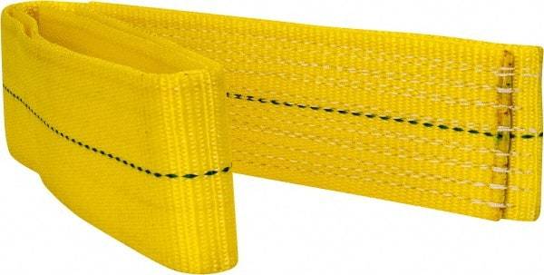 Made in USA - 3' Long x 3" Wide, 6,600 Lb Basket Capacity, 6,600 Lb Vertical Capacity, 1 Ply, Nylon Web Sling - 5,280 Lb Choker Capacity - All Tool & Supply