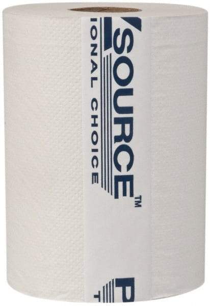 PRO-SOURCE - Hard Roll of 1 Ply White Paper Towels - 8" Wide, 350' Roll Length - All Tool & Supply