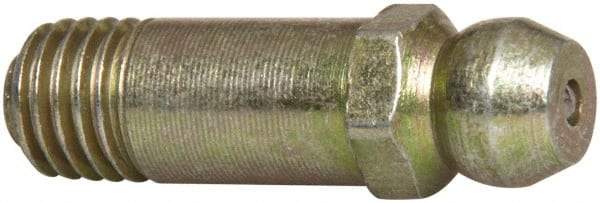 Value Collection - Straight Head Angle, 1/4-28 Steel Standard Grease Fitting - 7.94mm Hex - All Tool & Supply