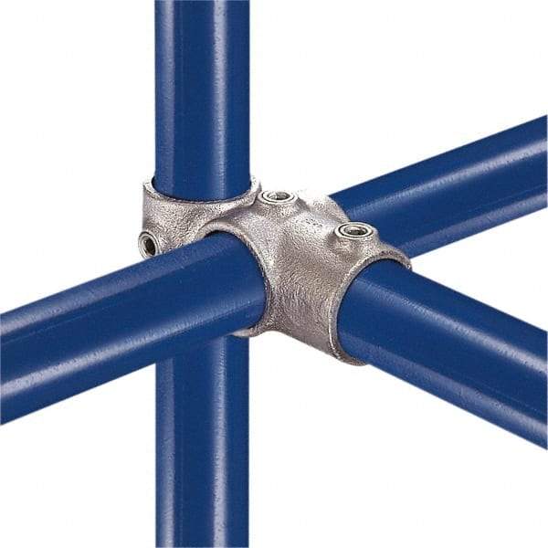 Kee - 1" Pipe, Socket Tee & Crossover, Malleable Iron Tee & Crossover Pipe Rail Fitting - Galvanized Finish - All Tool & Supply