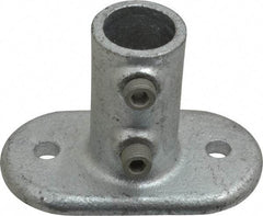 Kee - 3/4" Pipe, Railing Flange, Malleable Iron Flange Pipe Rail Fitting - Galvanized Finish - All Tool & Supply