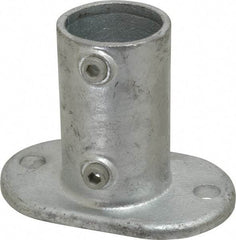 Kee - 2" Pipe, Railing Flange, Malleable Iron Flange Pipe Rail Fitting - Galvanized Finish - All Tool & Supply