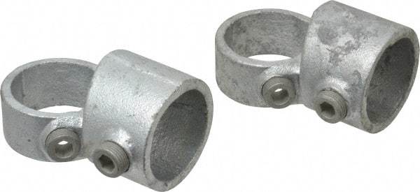 Kee - 1-1/4" Pipe, Adjustable Side Outlet Tee, Malleable Iron Tee Pipe Rail Fitting - Galvanized Finish - All Tool & Supply