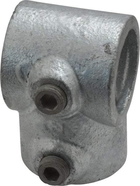 Kee - 1" Pipe, Single Socket Tee, Malleable Iron Tee Pipe Rail Fitting - Galvanized Finish - All Tool & Supply