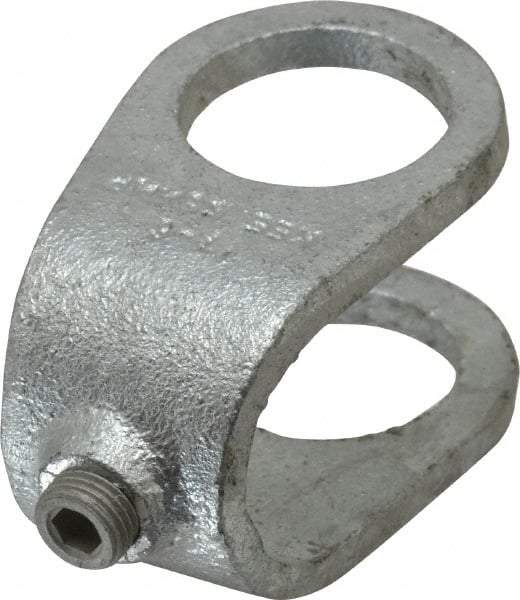 Kee - 1" Pipe, Clamp-On Crossover, Malleable Iron Cross Pipe Rail Fitting - Galvanized Finish - All Tool & Supply