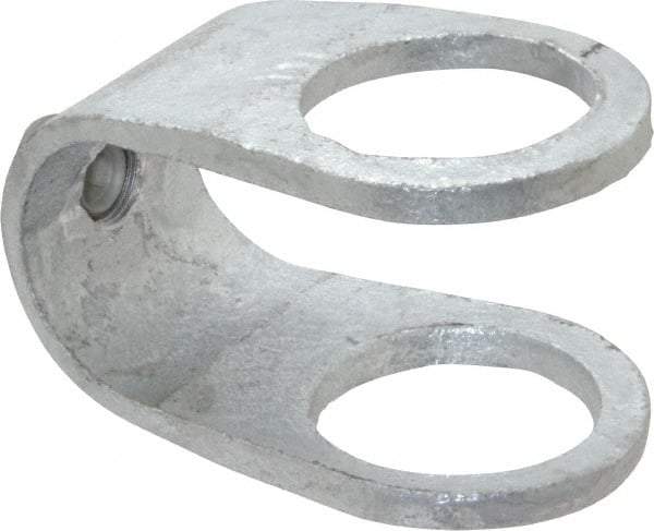 Kee - 1-1/4" Pipe, Clamp-On Crossover, Malleable Iron Cross Pipe Rail Fitting - Galvanized Finish - All Tool & Supply