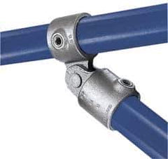 PRO-SAFE - 3/4" Pipe, Malleable Iron Swivel Socket Pipe Rail Fitting - Galvanized Finish - All Tool & Supply