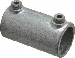 Kee - 1-1/4" Pipe, Malleable Iron Straight Coupling Pipe Rail Fitting - Galvanized Finish - All Tool & Supply