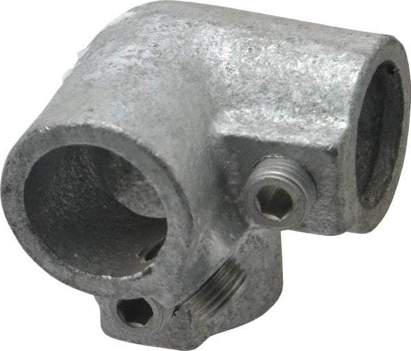 Kee - 3/4" Pipe, Side Outlet Elbow, Malleable Iron Elbow Pipe Rail Fitting - Galvanized Finish - All Tool & Supply