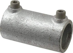 Kee - 3/4" Pipe, Two Socket Cross, Malleable Iron Cross Pipe Rail Fitting - Galvanized Finish - All Tool & Supply