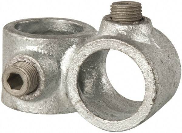 Kee - 3/4" Pipe, Crossover, Malleable Iron Cross Pipe Rail Fitting - Galvanized Finish - All Tool & Supply