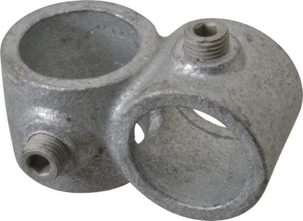 Kee - 1" Pipe, Crossover, Malleable Iron Cross Pipe Rail Fitting - Galvanized Finish - All Tool & Supply