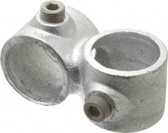 Kee - 1-1/4" Pipe, Crossover, Malleable Iron Cross Pipe Rail Fitting - Galvanized Finish - All Tool & Supply