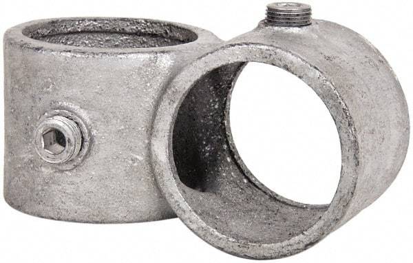 Kee - 2" Pipe, Crossover, Malleable Iron Cross Pipe Rail Fitting - Galvanized Finish - All Tool & Supply