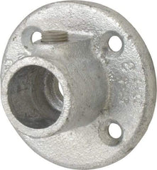 Kee - 3/4" Pipe, Medium Flange, Malleable Iron Flange Pipe Rail Fitting - Galvanized Finish - All Tool & Supply